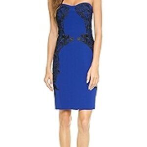 Diane Von Furstenberg Isabella Dress Size 2 Cobalt blue/black lace